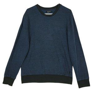 2(X)IST Pullover Top Shirt Long Sleeve Lightweight Sweatshirt Blue Black